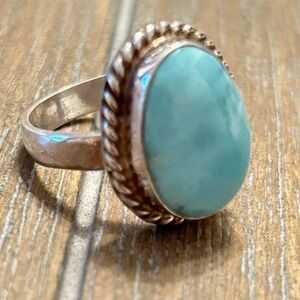 Larimar 925 Silver ring size 9.5